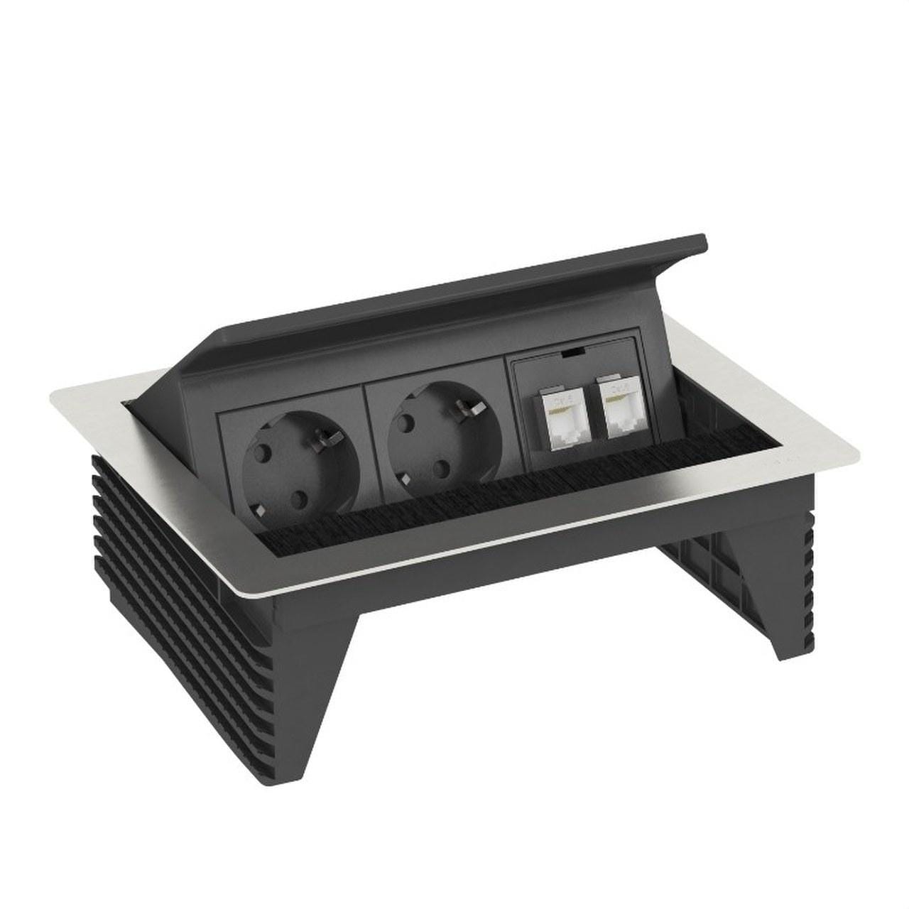 OBO BETTERMANN - Deskbox DBK2-D3 D2S2K 210x167x68 inoxidable