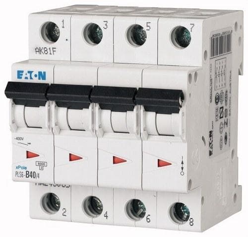 EATON - Interruptor magnetotérmico PLS6-B40/4-MW 4P curva B 40A