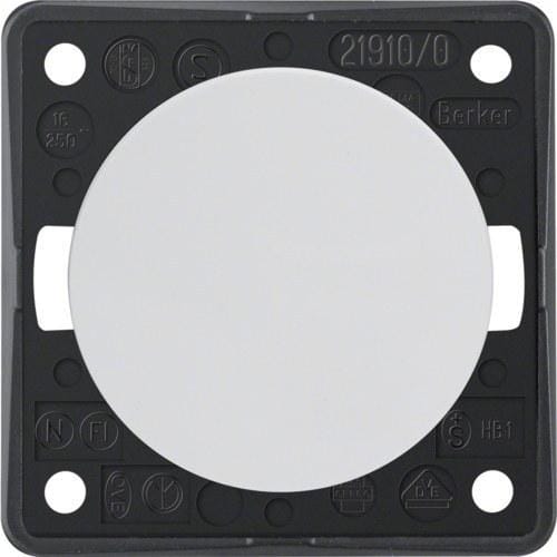 HAGER - Pulsador Integro 10A 250V para tornillo blanco polar