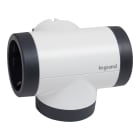 LEGRAND - Adaptador triple 3x2P+T de entrada lateral. Rota sobre su eje. Color blanco y negro