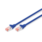 DIGITUS - CAT 6 S-FTP PATCH CORD, CU, LSZH AWG 27/7, LENGTH 0.5 M, COLOR BLUE