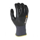 JUBA - Guante de nailon 5520RF 11/XXL con doble recubrimiento de nitrilo /PU base acuosa, negro