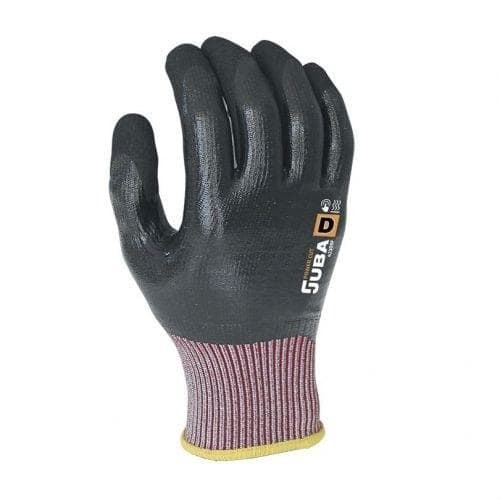JUBA - Guante nylon con doble recubrimiento de nitrilo acabado arenoso talla 10 galga 13
