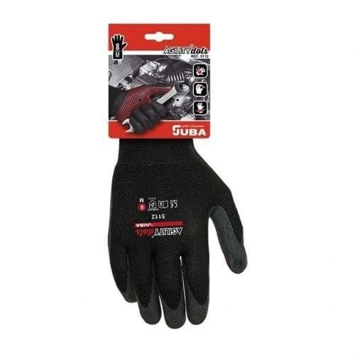 JUBA - Juego guantes AGILITY-DOTS nylon® nitrilo talla 7