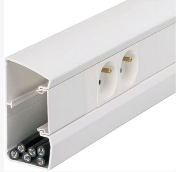 HAGER - Canal GBD portamecanismos de PVC 50x100mm blanco RAL9016