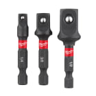 MILWAUKEE - CONJUNTO DE 3 ADAPTADORES DE HEX 1/4 A CUADRADILL
