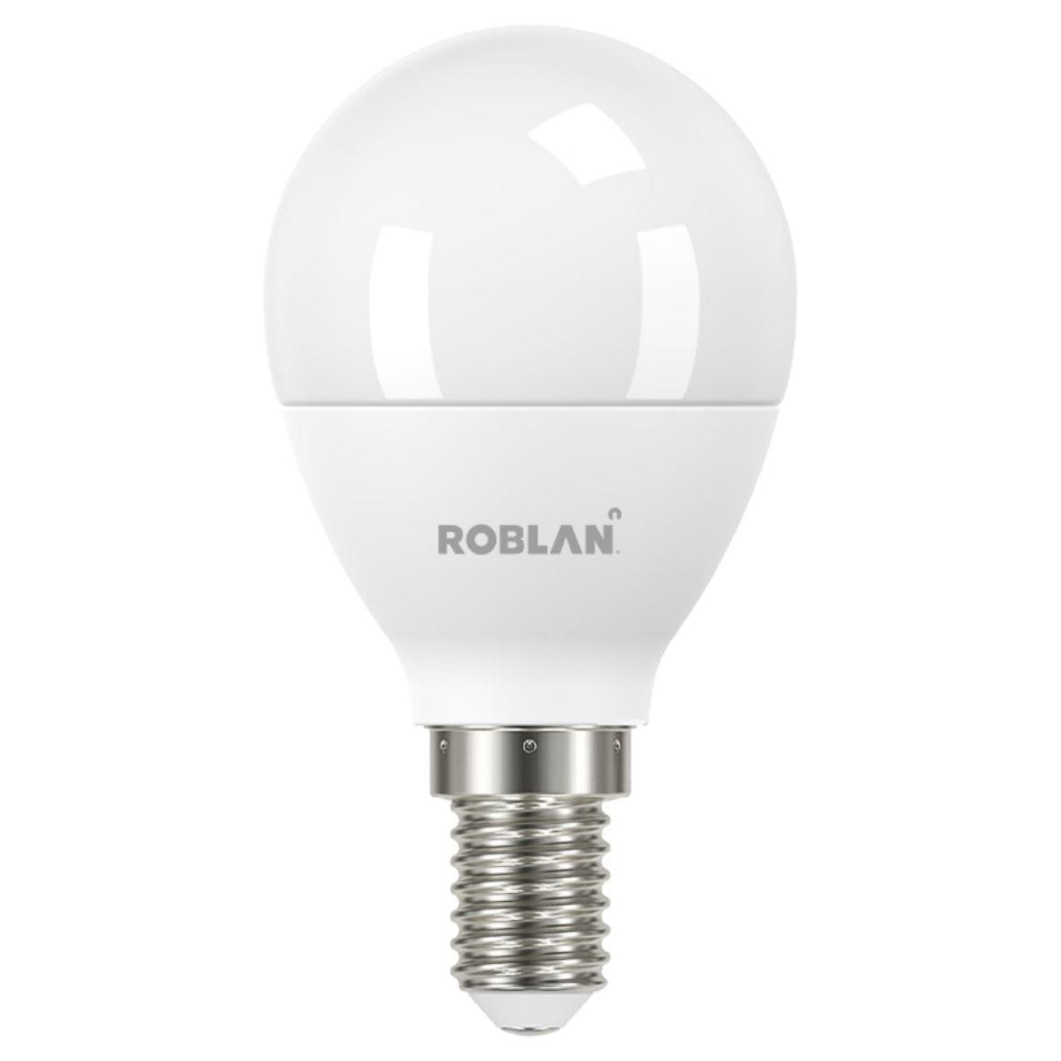 ROBLAN - LAMP.LED ESFER.6W E14 BL.6500K 490lm
