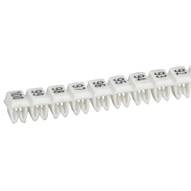 LEGRAND - Etiqueta CAB 3 para cableado de 1,5 a 2,5mm² - negro/fondo blanco - números 61 a 80