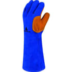 DELTA PLUS - Guante soldadura piel serraje anticalórico azul amarillo talla 10