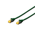 DIGITUS - CAT 6A S-FTP PATCH CORD, CU, LSZH AWG 26/7, LENGTH 0.5 M, COLOR GREEN