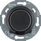 HAGER - Regulador rotativo universal con tapa central (R/L/C/LED) Serie 1930 GLASS negro