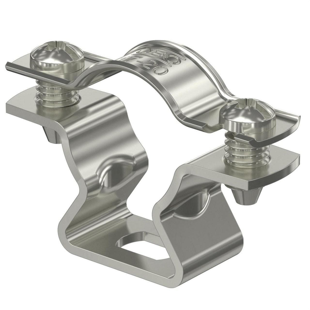 OBO BETTERMANN - Abrazadera con agujero alargado 17-20mm acero inoxidable 14301 A2 14301