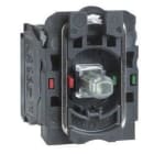Schneider Electric - Cuerpo diámetro 22mm 230-240V NA/NC con LED blanco tornillo embellecedor plástico