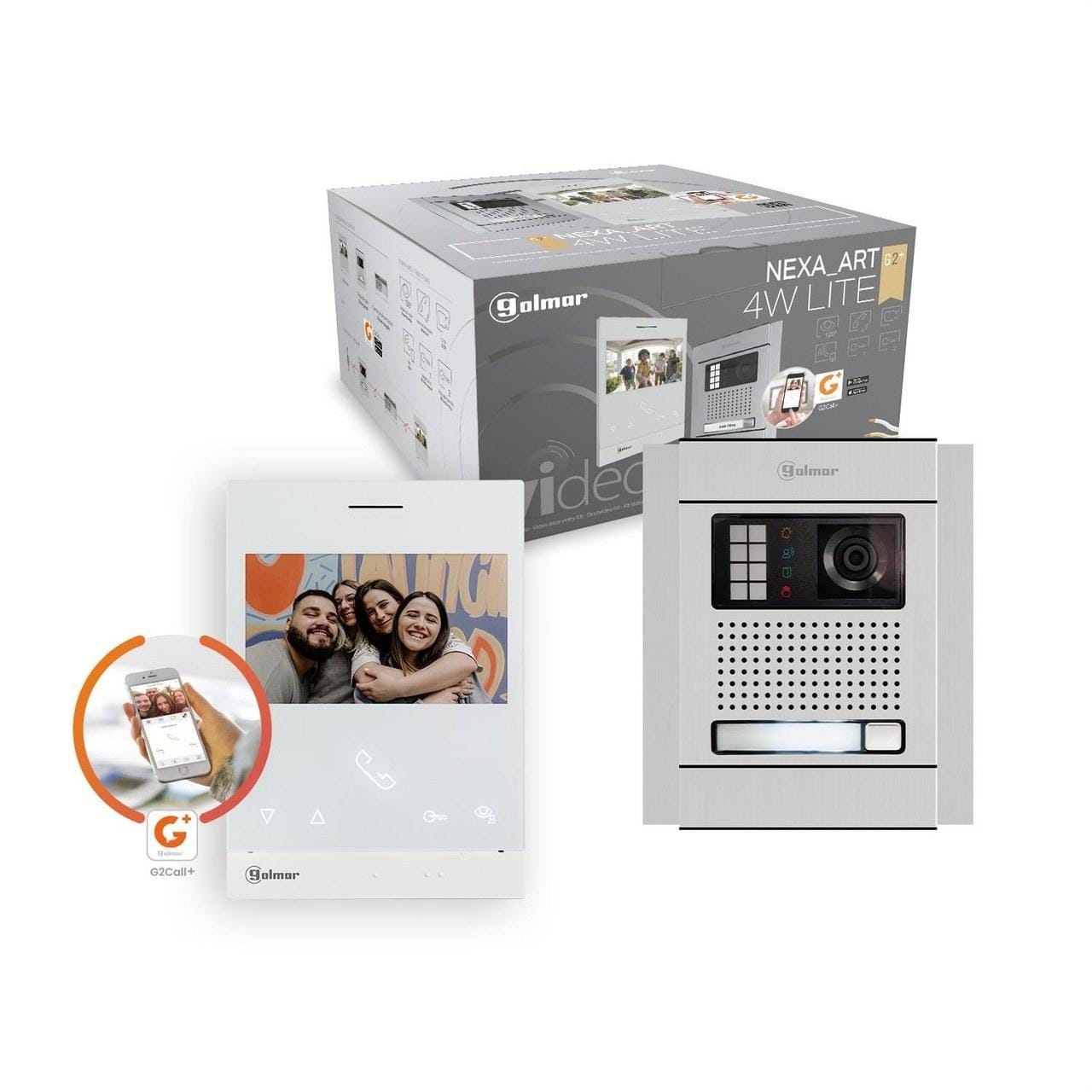 GOLMAR - Kit videoportero Nexa con tecnología 2 hilos N5110/ART 4W LITE 1P 128(An) x 153(Al) mm monitor ART 4W LITE/G2+ manos libres 4.3"