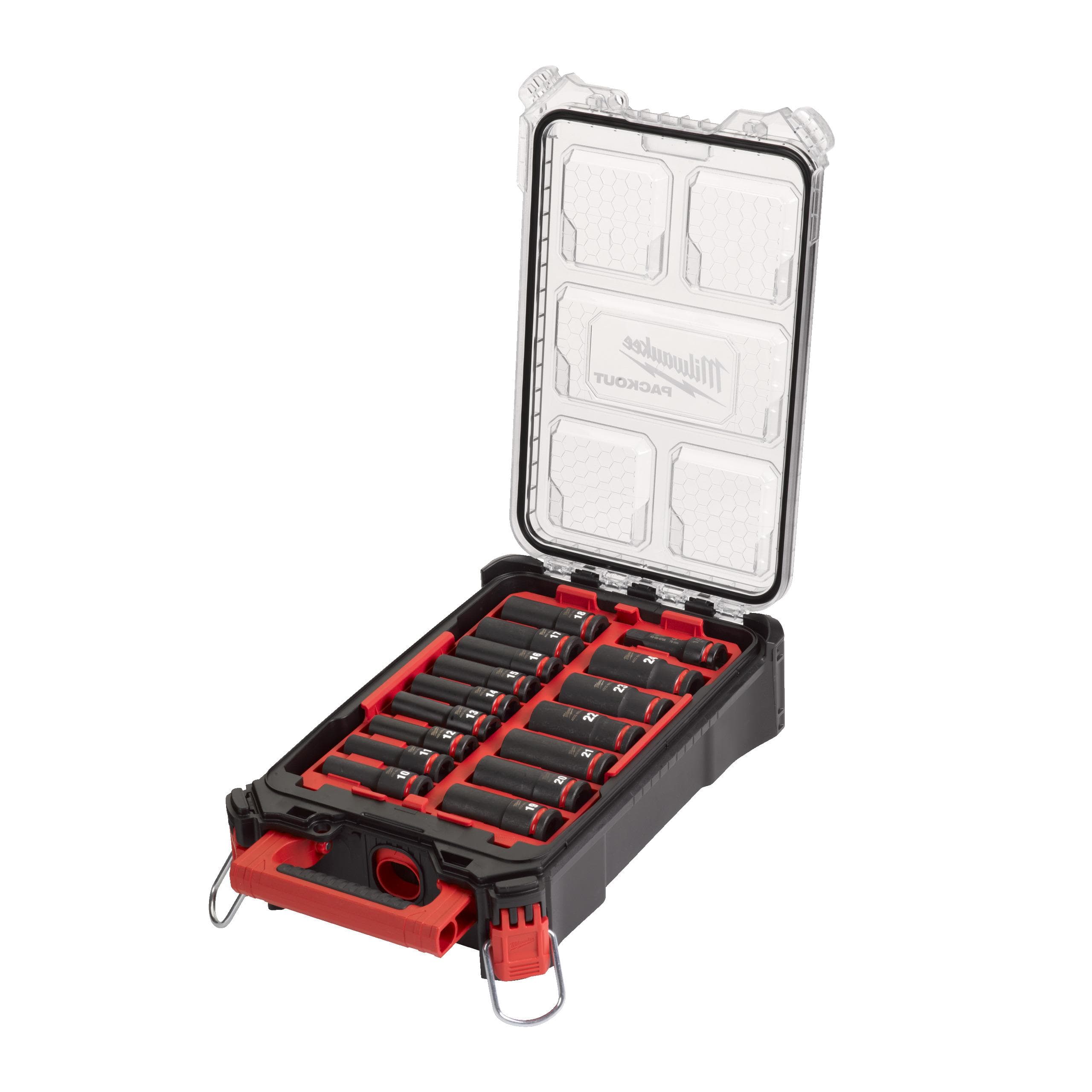MILWAUKEE - JUEGO 16 PIEZAS VASO IMPACTO 1/2 PACKOUT