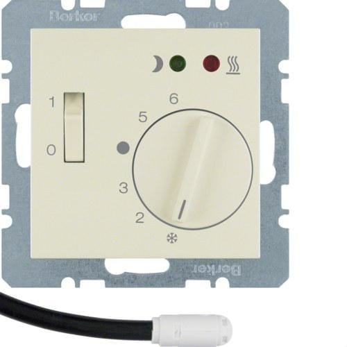 HAGER - Placa termostato suelo radiante interruptor+lente mecanismo 1 blanco