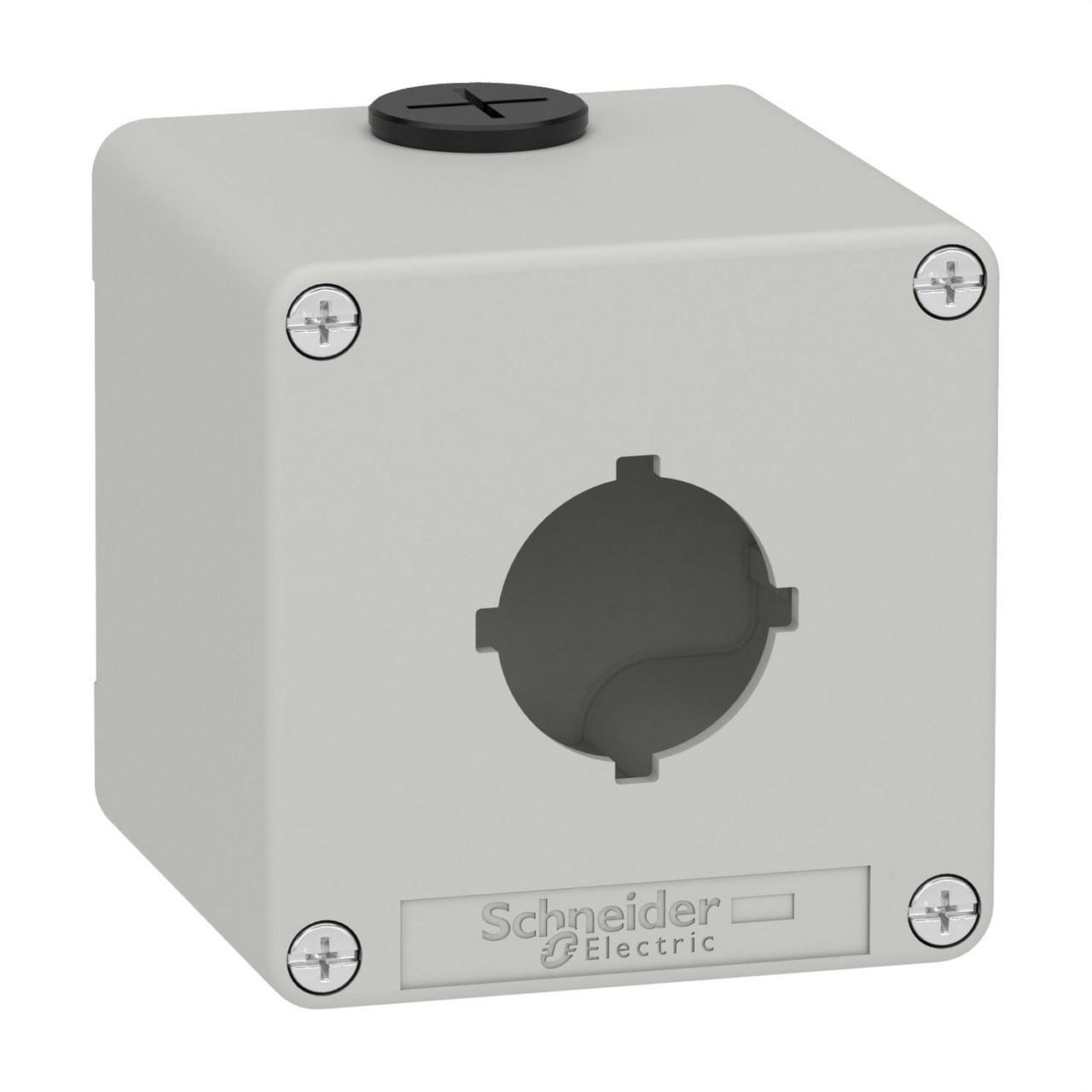 Schneider Electric - Caja vacía con 1 orificio gris