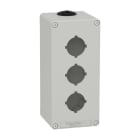 Schneider Electric - Caja vacía con 3 orificios gris