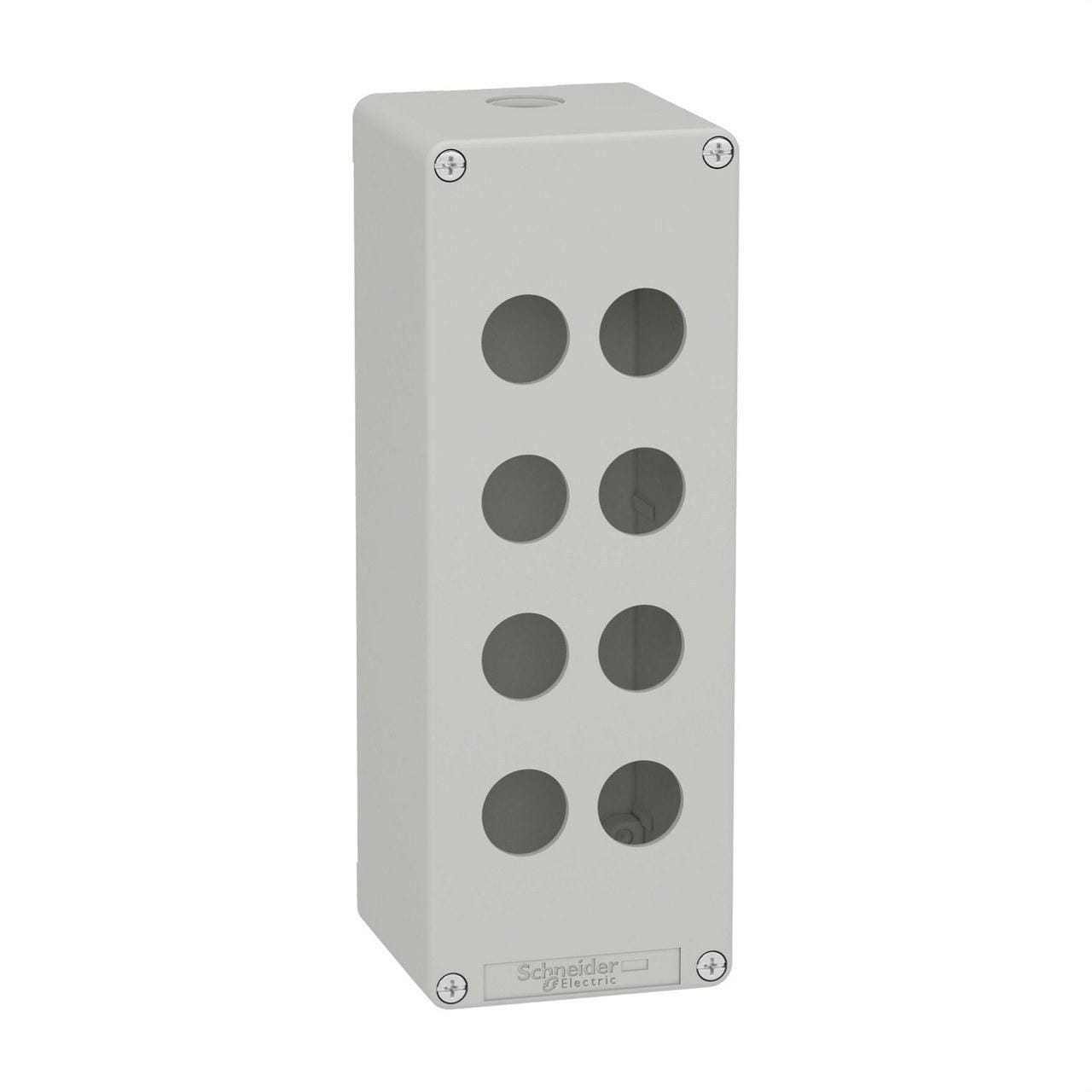 Schneider Electric - Caja vacía con 8 orificios gris