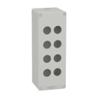 Schneider Electric - Caja vacía con 8 orificios gris