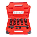 MILWAUKEE - ESTUCHE 11 PIEZAS DE VASOS CORTOS SHOCKWAVE DE 1/2