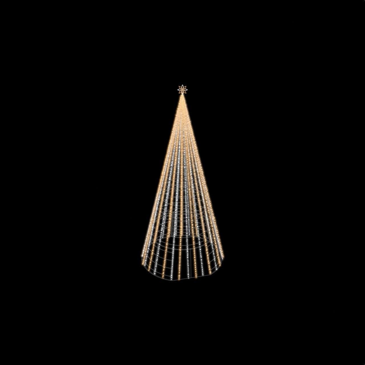 PRILUX - Luminaria decorativa GIANT CONE 10M STRING PLUS blanco frio/blanco cálido 230V