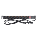 FONESTAR - Regleta de corriente metálica de 1 U para rack 19"