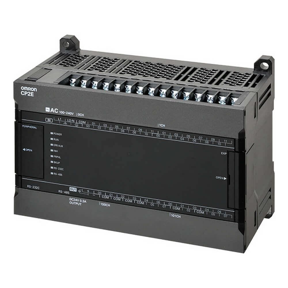 OMRON - Controlador PLC estándar compacto CP2E con 24 entradas / 16 salidas digitales PNP 24V CC 8K