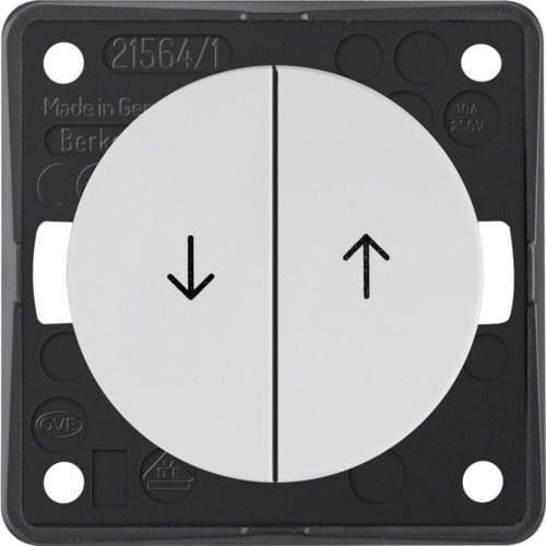 HAGER - Pulsador doble para persiana blanco polar brillo