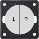 HAGER - Pulsador doble para persiana blanco polar brillo