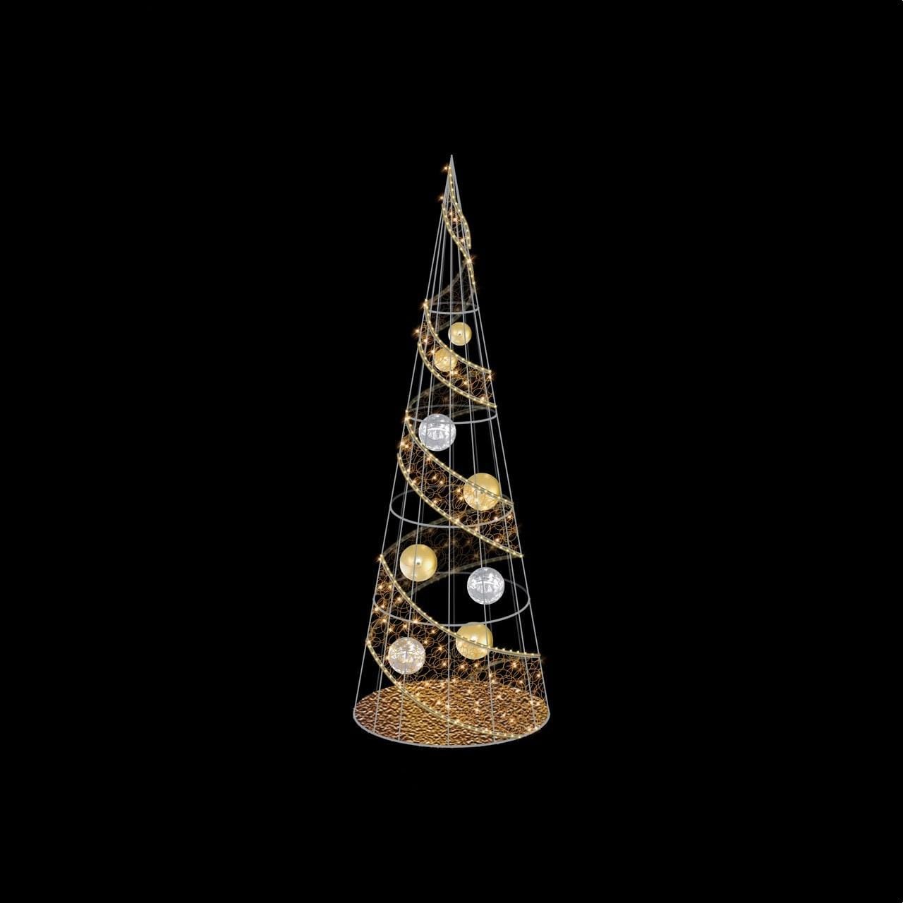 PRILUX - Luminaria decorativa CONE LOOP PVC NET 250cm blanco cálido