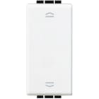 BTICINO - Pulsador doble Livinglight interblocado para persianas - 1 módulo - Blanco