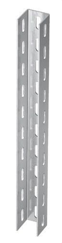 OBO BETTERMANN - Perfil en U US 5 300 A4 perforado por 3 lados 50x50x3000mm pulido con tratamiento posterior
