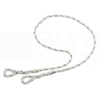 DELTA PLUS - Cuerda poliamida diámetro 12mmx2m 2 gazas blanco/gris