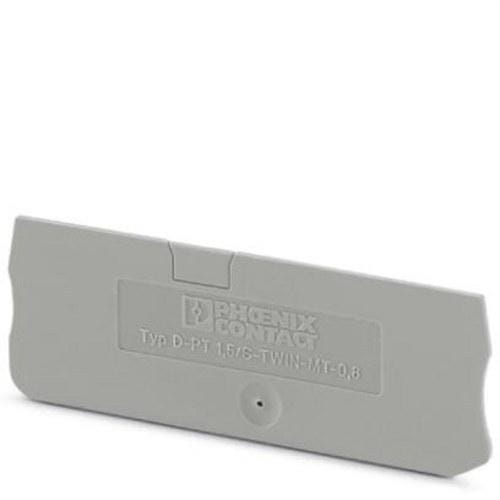 PHOENIX CONTACT - TAPA FINAL D-PT 1,5/S-TWIN-MT-0,8 GY