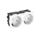 OBO BETTERMANN - Toma eléctrica doble 33° conexión a tierra Connect 45 STD-D3SC RW2