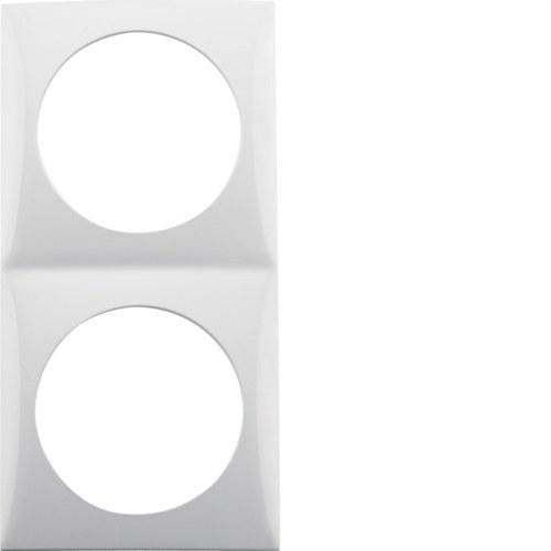 HAGER - Marco con 2 elementos Integro brillo blanco polar