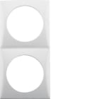 HAGER - Marco con 2 elementos Integro brillo blanco polar