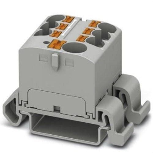 PHOENIX CONTACT - Bloque para distribución PTFIX 10/6X4-NS35A GY tensión nominal 450V 32A conexión push-in gris