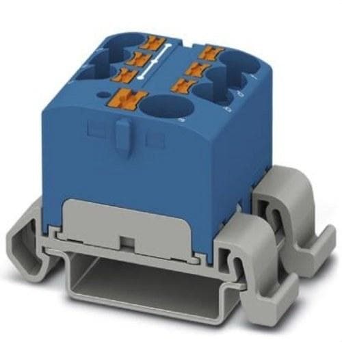 PHOENIX CONTACT - Bloque para distribución PTFIX 10/6X4-NS35A BU tensión nominal 450V 32A conexión push-in azul