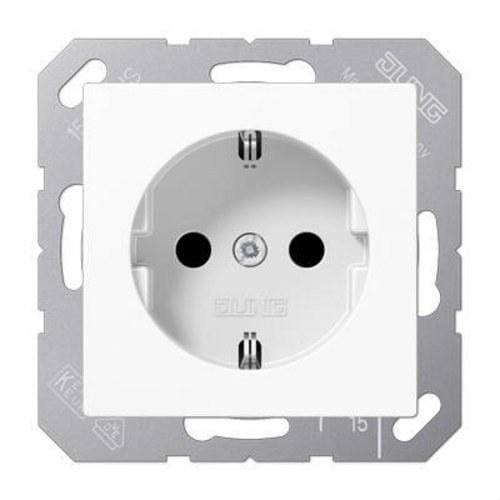 JUNG - Base enchufe Schuko® protección niños blanco