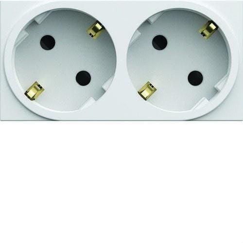 HAGER - Toma schuko doble para canal