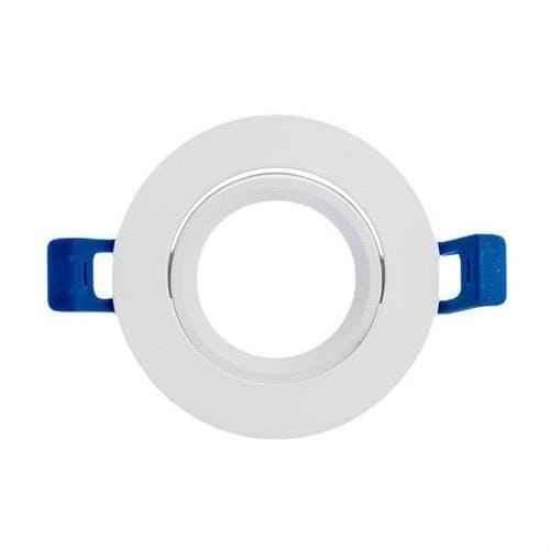 SILVER ELECTRONICS - Aro de diseño BOLT basculante circular blanco (GU10 no incluido)