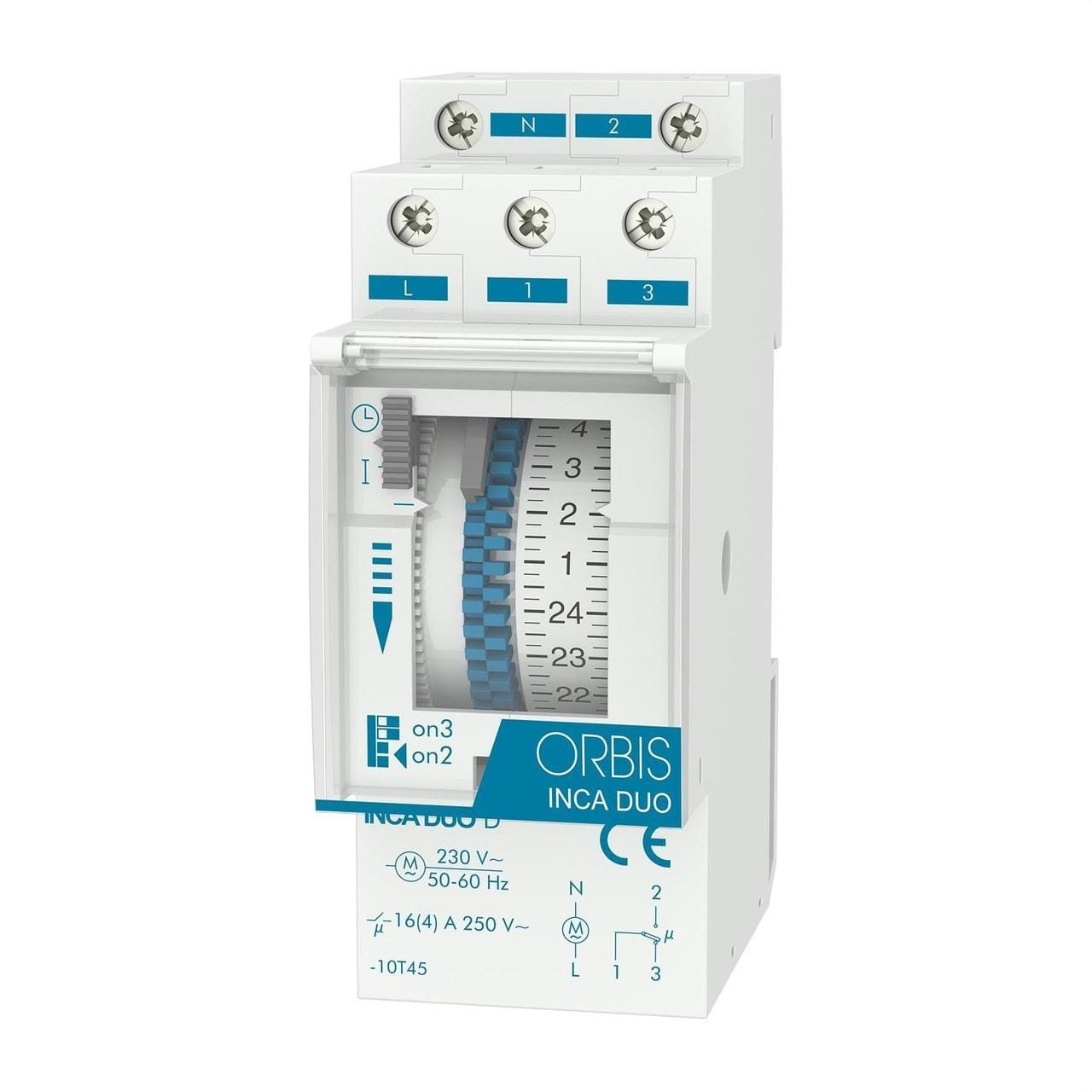 ORBIS - Interruptor horario modular INCA DUO D 230V