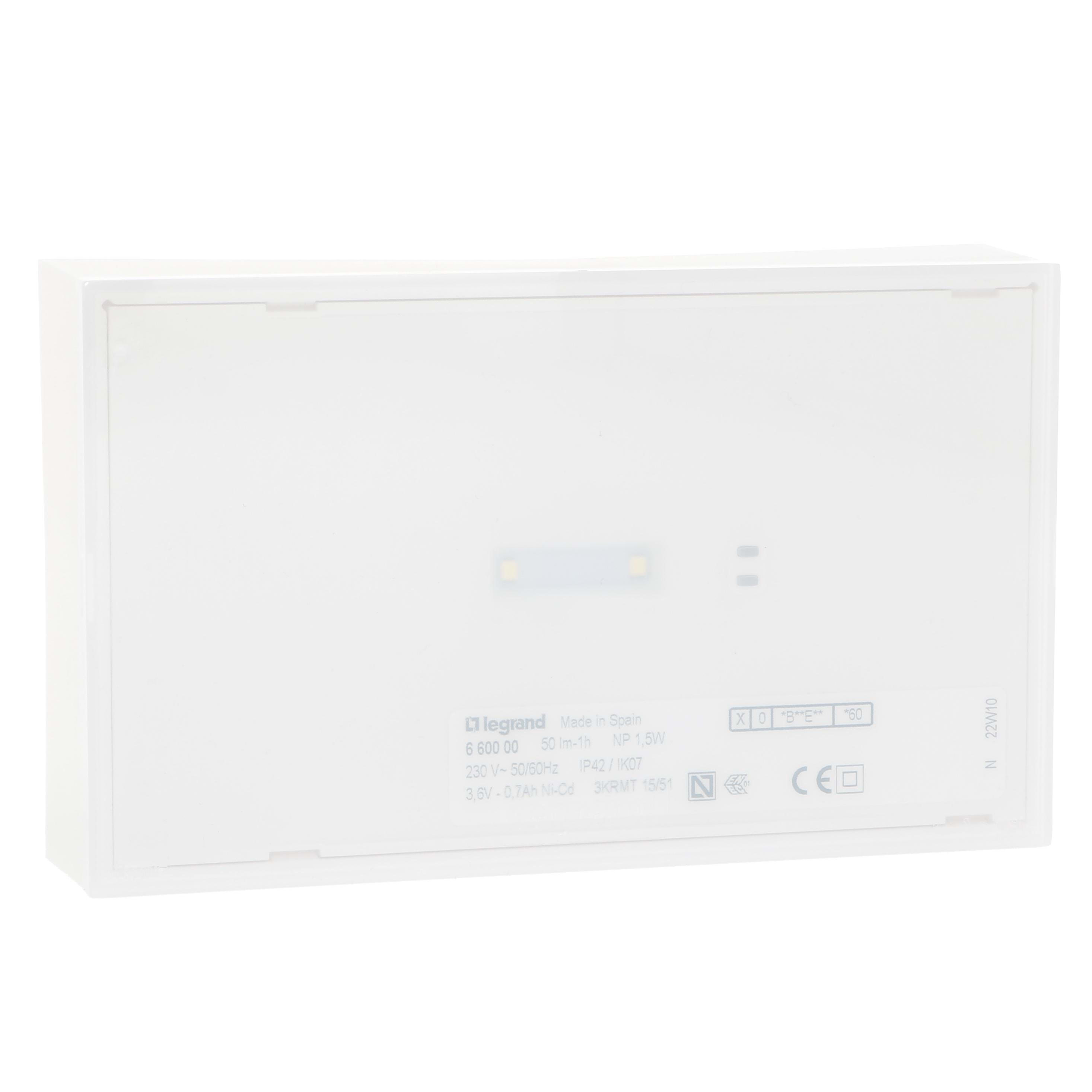 LEGRAND - Luminaria de emergencia URA NEXT - 70 lúmenes - 1h - No permanente