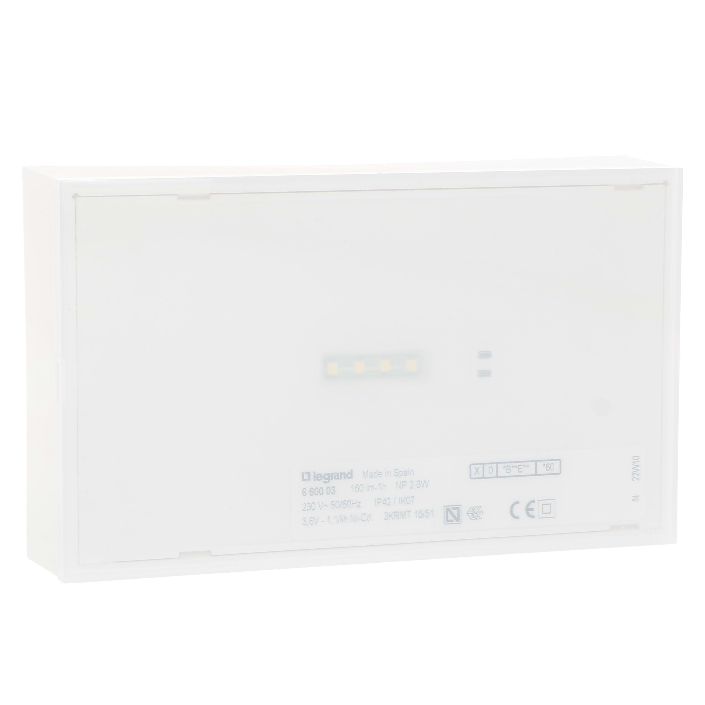 LEGRAND - Luminaria de emergencia URA NEXT AUTOTEST- 100 lúmenes - 1h - No permanente