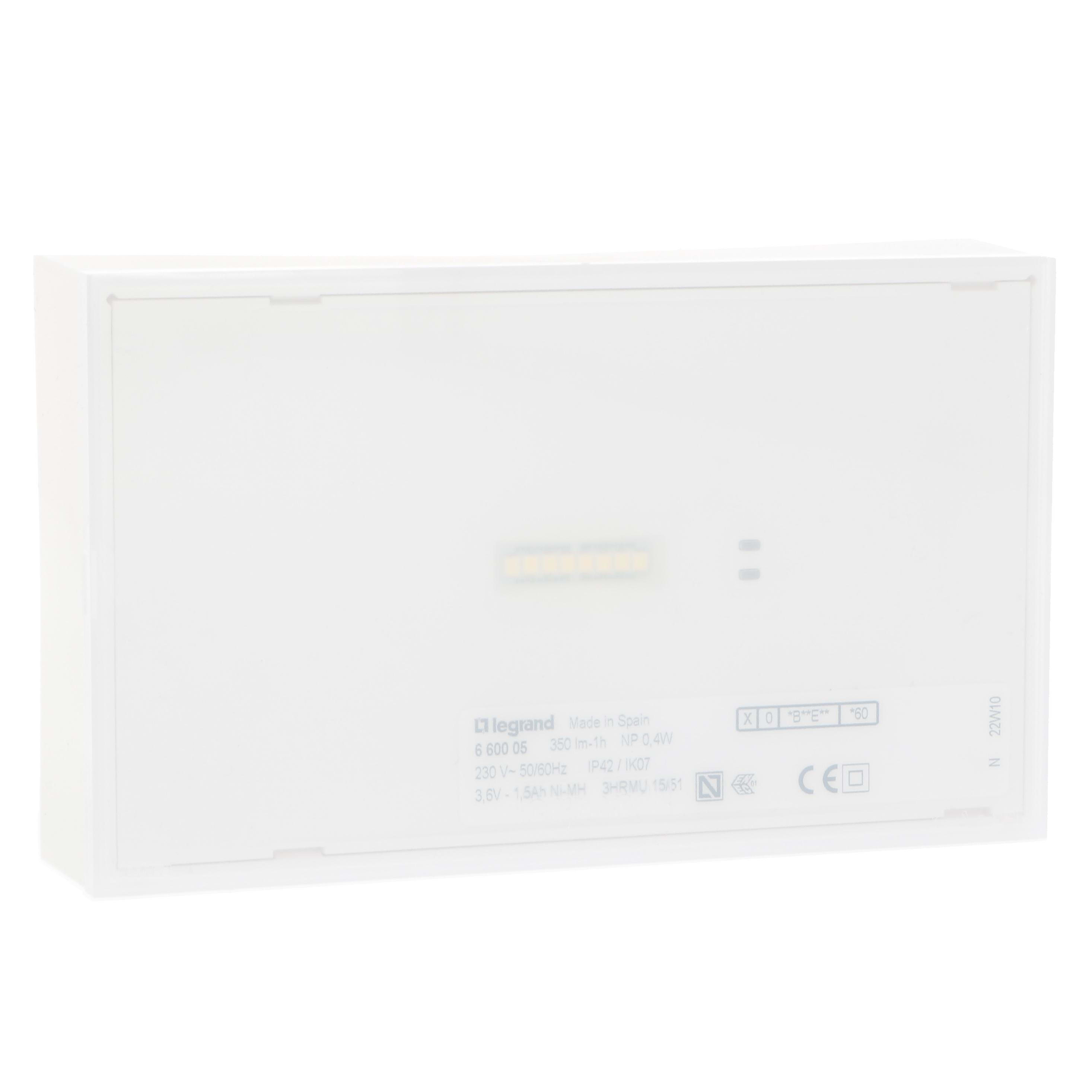 LEGRAND - Luminaria de emergencia URA NEXT AUTOTEST- 350 lúmenes - 1h - No permanente