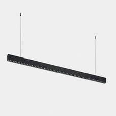 LEDS-C4 - Luminaria lineal Infinite Slim individual colgante 1680mm 43.1 3000K CRI 90 ON-OFF negro IP40 4423lm