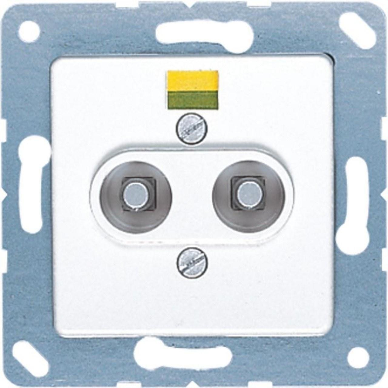 JUNG - Base enchufe con potencial 50x50 blanca alpino