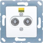 JUNG - Base enchufe con potencial 50x50 blanca alpino